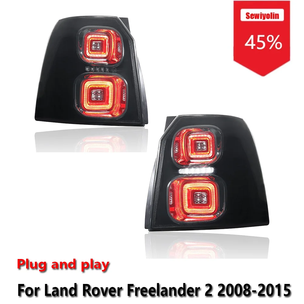 

Sewiyolin автомобильный светодиодный задний фонарь, аксессуары для Land Rover Freelander 2 2008-2015, стоп-сигнал поворота DRL, Plug and Play