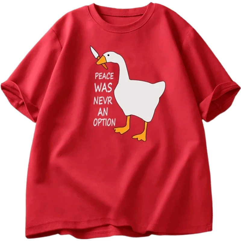 "Peace Was Never An Option" T-shirt - Zomer-T-shirt voor dames, stijlvolle en casual cool-girl kleding, top met korte mouwen voor dames
