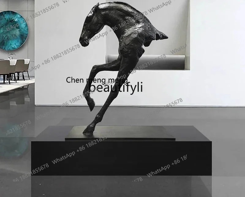 

ss1001 Украшение в виде головы лошади, большая скульптура от пола до потолка, украшение офисного зала продаж, украшение ручной работы из стекловолокна