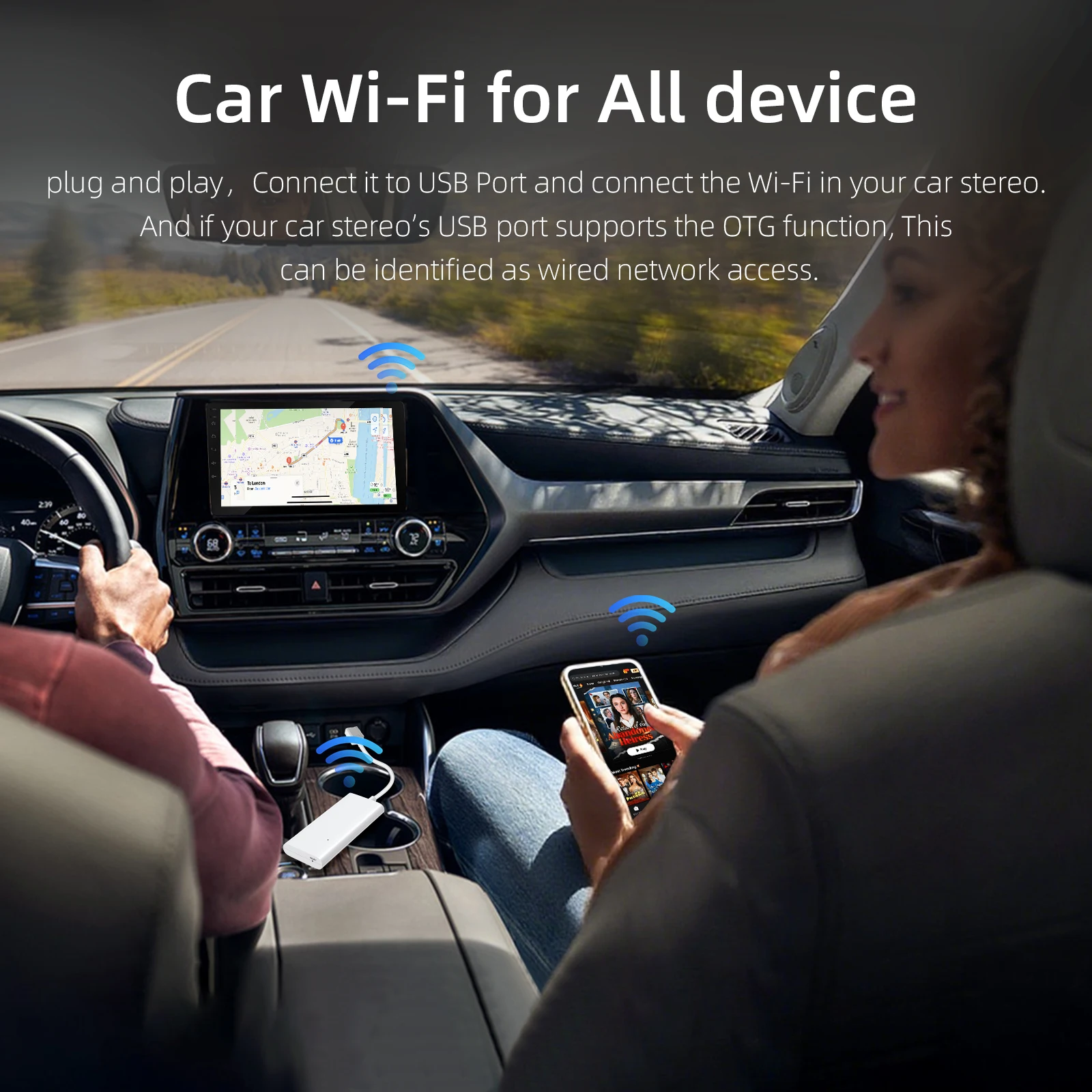 4G LTE Car WiFi Hotspot 150Mbps Connect 8 Devices WiFi 6 USB Powered Portable Router for Car Stereo & Travel 28 Global Bands