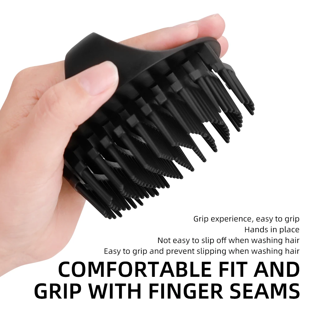Portable Silicone Shampoo Massage Comb, Durable Scalp Care Brush, Suitable for Dry Wet Use with Gentle Massage Effect