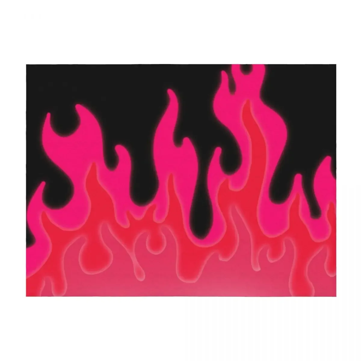 

Flames in Reddish Pink! Throw Blanket Polar Decoratives Softest Loose Blankets