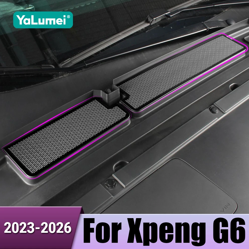 For Xpeng G6 2023 2024 2025 2026 Car Air Conditioner Inlet Protection Mesh Anti-Rat Dust Leaves Guard Filter Cover Accessories
