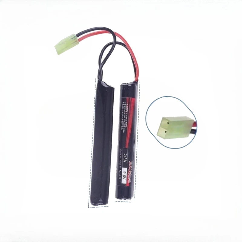 Для страйкбольных пистолетов MP5 M4 G36C, новый высококачественный аккумулятор NIMH 2/3A, 9,6 В, 1600 мАч, аккумулятор с разъемом Mini Tamiya
