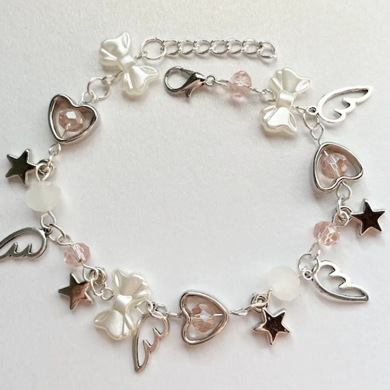 Pink blossom bracelet cute fairy girl jewelry y2k
