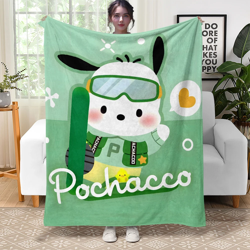 

Cute sanrio Pochacco blanket. Seasonal blankets. Used for sofas, beds, living rooms, travel picnics, blankets thin blanket