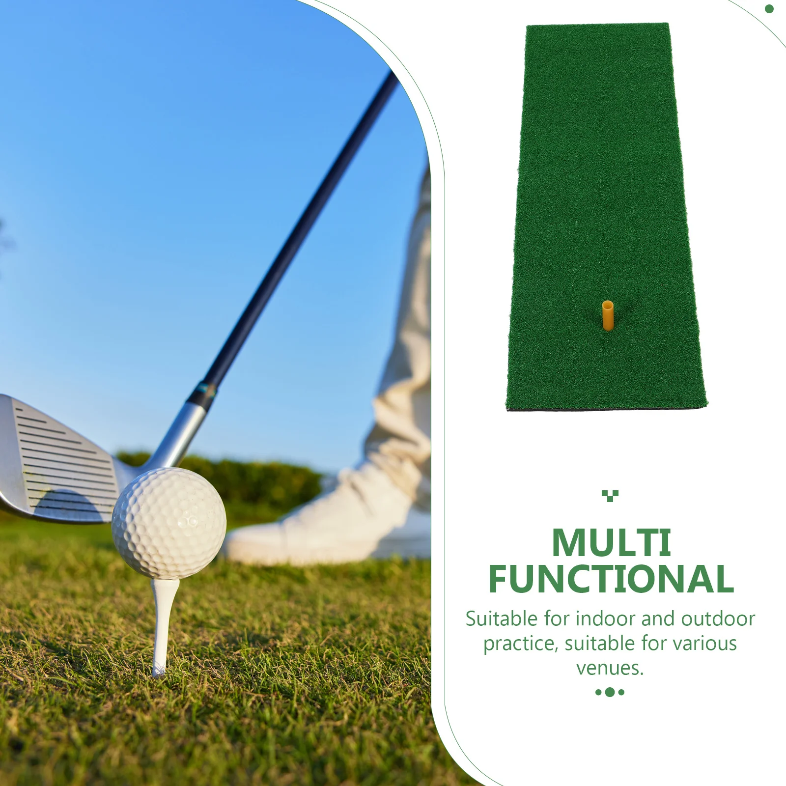 

Golf Hitting Mat Nylon Portable Foldable Practice Mat Indoor Artificial Golf Turf Training Aid Artificial Turf Mats
