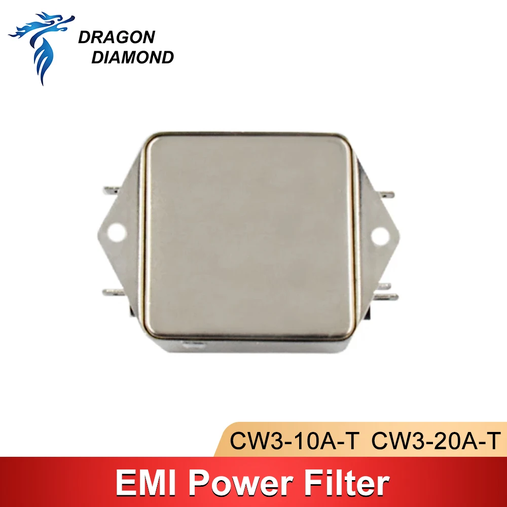 DRAGON DIAMOND Power EMI Filter Single Phase Power HONGDA filter AC 115V / 250V 10A 20A 50/60HZ For Laser Engraver