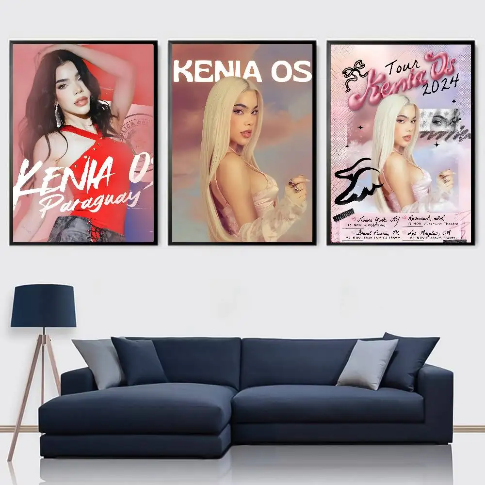 Popular Music Pretty Singer K-Kenia Os High Quality Poster Stickers Gift For Living Room Aesthetic Wall Decoration Painting