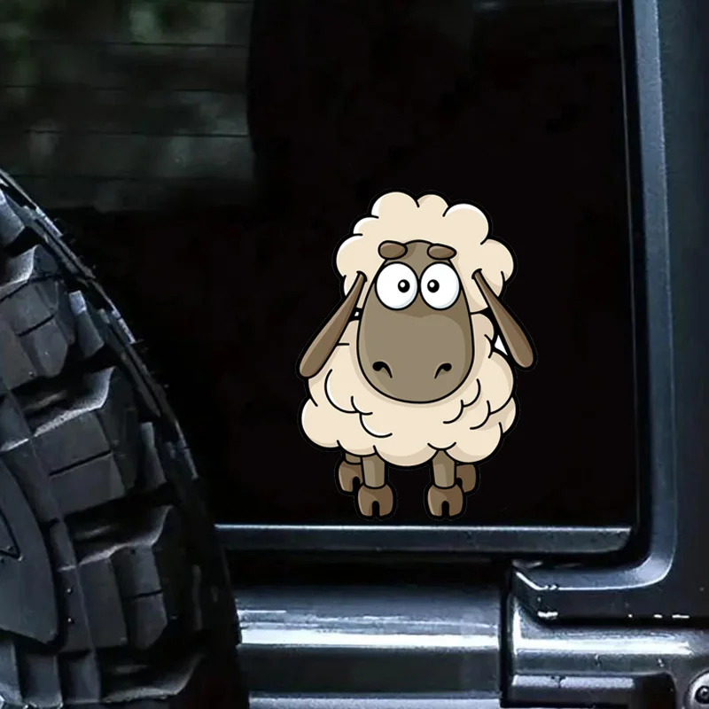 

1PC Unique Cartoon Sheep Sticker, Ideal for Backpacks, Car Windows, Journal Pages & Mugs