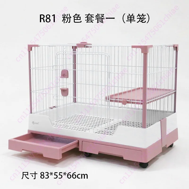 Gravity Lock Drawer Type Chinchilla Rabbit House, Nest Guinea Pigs Anti-Spray Urine Cage