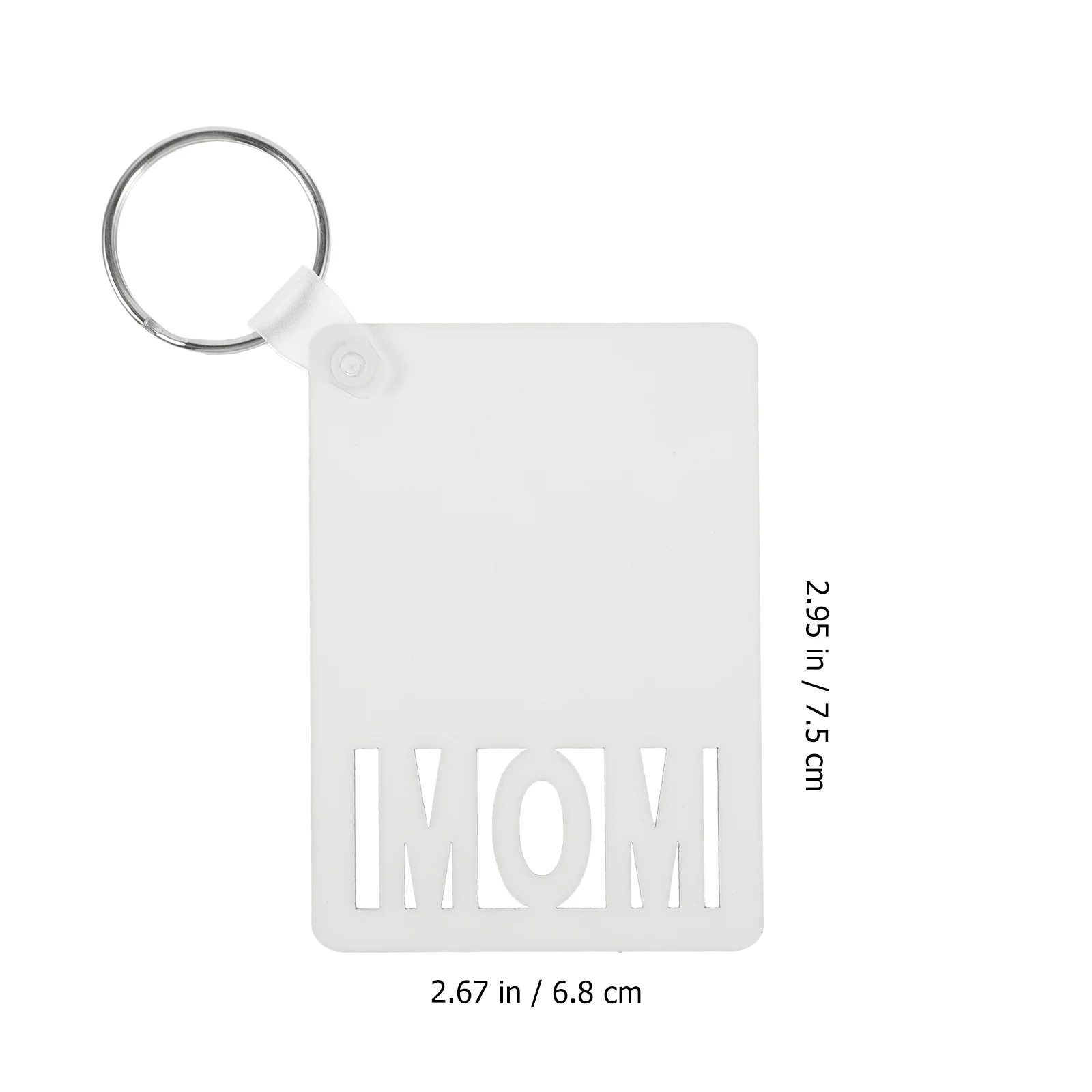 

6 pcs Sublimation Mom Sign Keychain Blank Diy Heat Transfer Key Ring For Mother'S Day Gift Double Side Pendant Hanging Charm