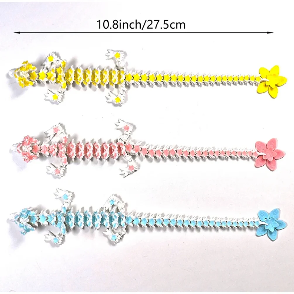 3D Printed Crystal Dragon Articulated Dragon Fidget Toy Cherry Blossom Dragon Home Office Decor Birthday Gift For Boys 2025