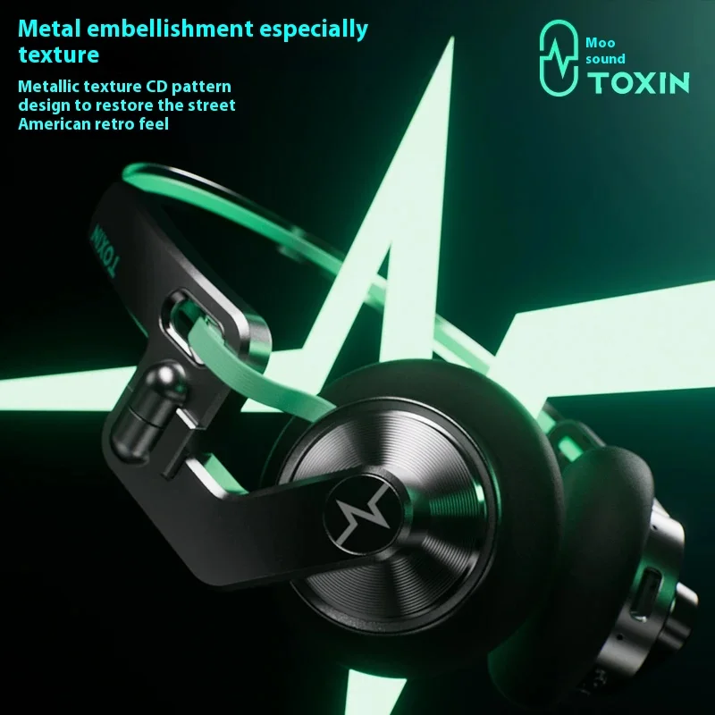 TOXIN Trend X TX-1 Headset Wireless Earphones Lightweight Earphone Portable Esports Gaming Headphones Customized Headphones Gift