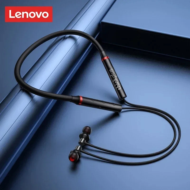 Lenovo 100% Origial HE05X Bluetooth Earphones Earphone Waterproof Earplugs HIFI Sound Magnetic Neckband Headset Sports Headphone