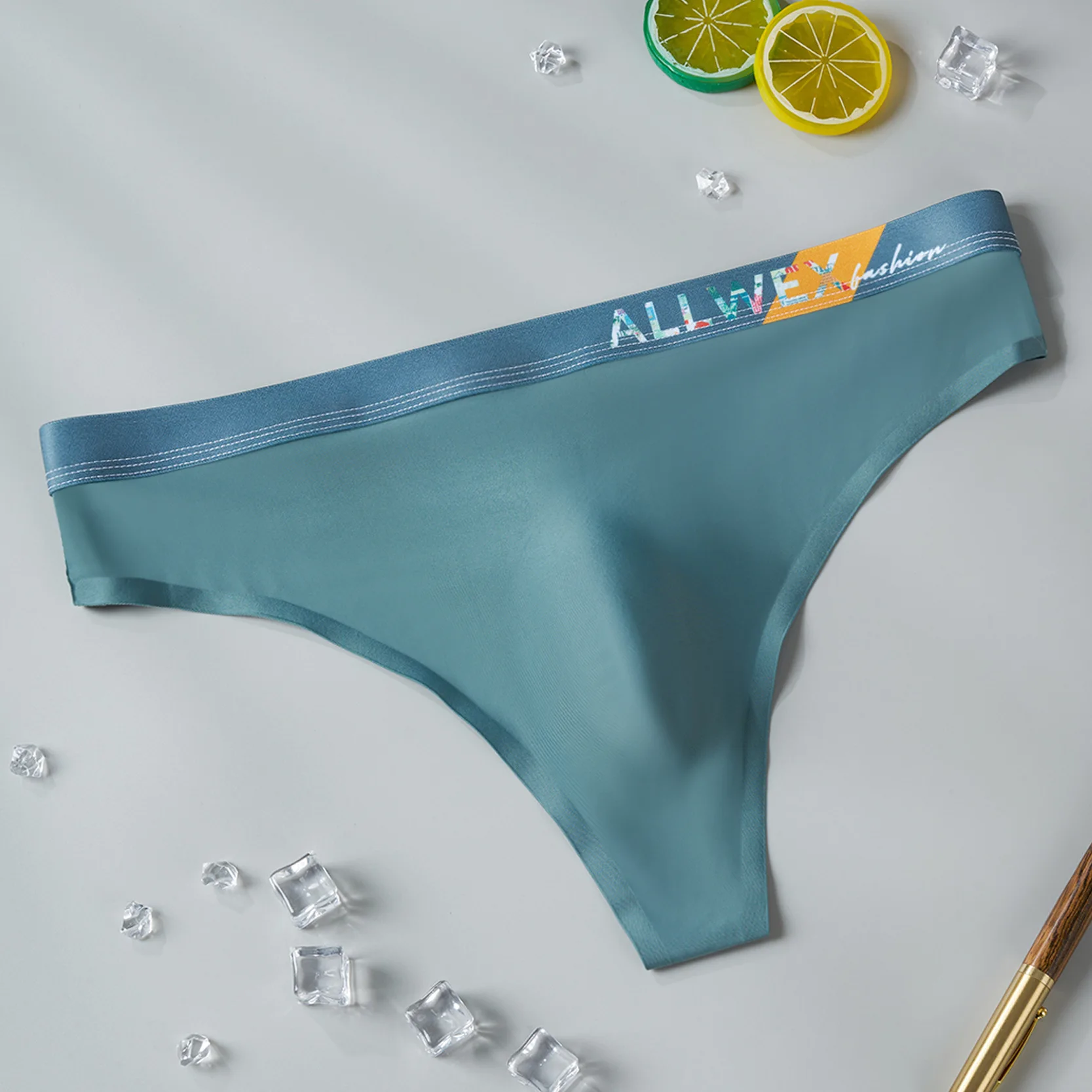 Mens Ice Silk Seamless G-string And Thong Sexy 3D Pouch Low Rise T-Back Underpants Ultra-Thin Breathable Quick Drying Panties image 5