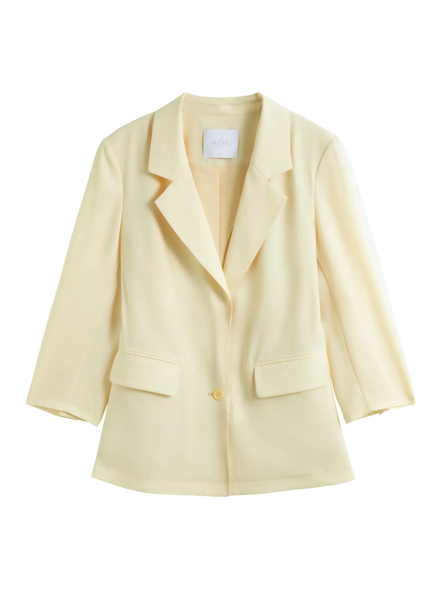 DUSHU PLUS ขนาด 2025 ฤดูใบไม้ผลิใหม่ Sun Protection Cool COMMUTER แขนยาวตรงไหล่ Blazer Chic JACKET 25DS81276