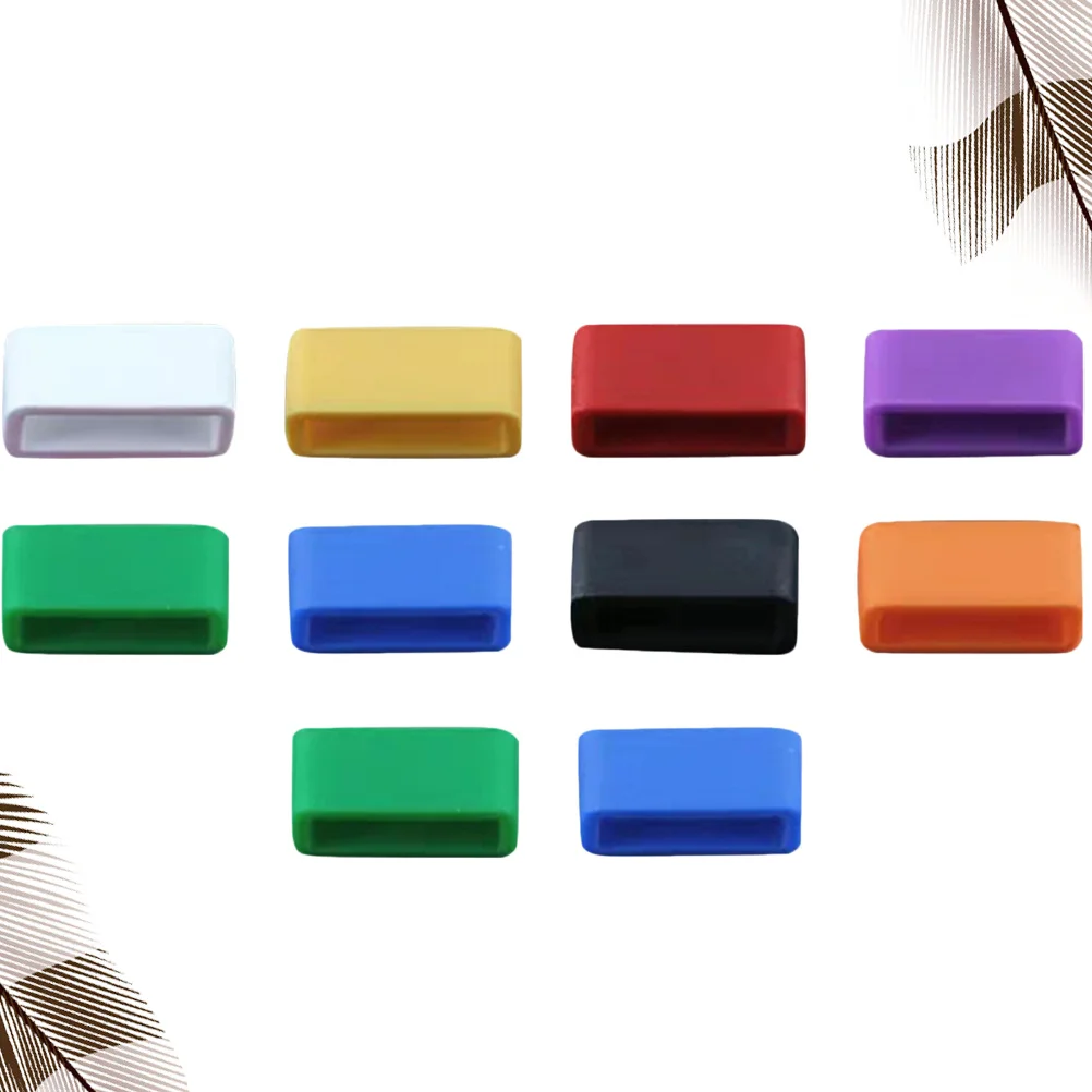 Anéis de moldura de relógio de silicone de alta qualidade, 18mm, resistentes, confiáveis, fáceis de usar, pulseiras de substituição adequadas para a maioria das reparos de pulseiras de relógio com 10 peças