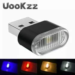 Car Mini USB LED Atmosphere Lights Car Interior Neon Decorative Lamp Emergency Lighting Universal PC Portable Plug and Play