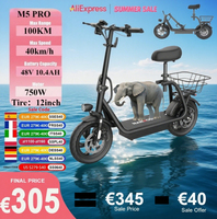 NANROBOT M5 PRO 750W Electric Scooter 48V10.4Ah Large Capacity Battery 100KM Range 40km/h 12 inch  electric scooters adults