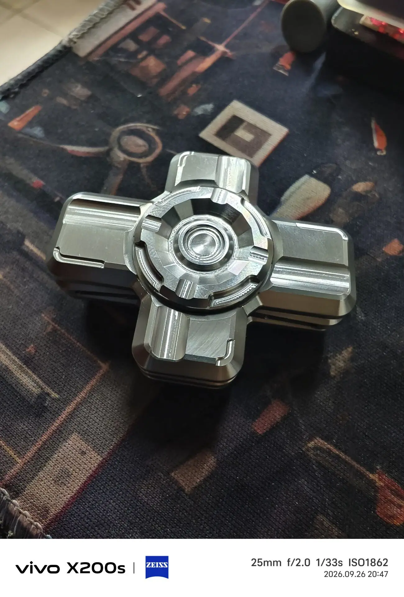 Used EDC TQ, Rock Father 2.0edc, Four-page Open Nail Top, Steel Knife Pattern