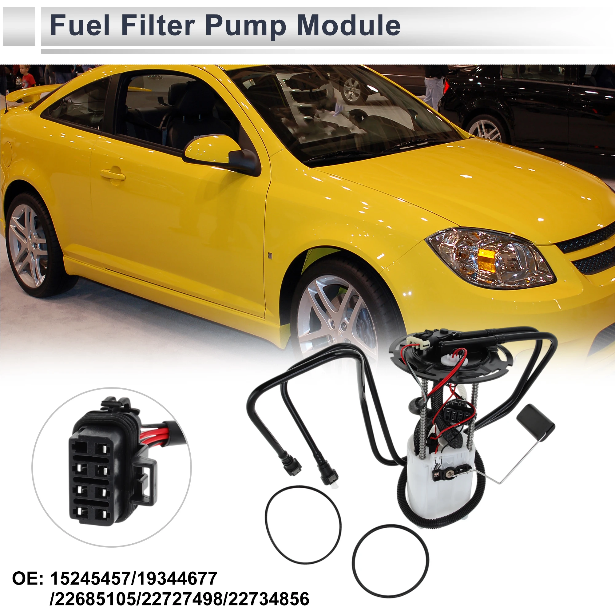 X Autohaux Electric Fuel Pump Assembly for Chevy Cobalt for Pontiac Pursuit 2005 Fuel Filter Pump Module w/Sending Unit 15245457