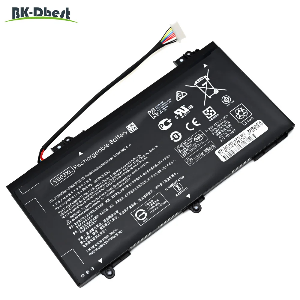 BK-Dbest Wholesale SE03XL Laptop Battery 11.55v 41.5wh Laptop Rechargeable Li-ion Battery SE03XL For Hp Pavilion 14