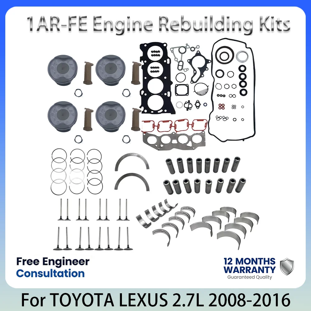 1AR-FE Engine Rebuilding Kits For TOYOTA HIGHLANDER KLUGER SIENNA VENZA LEXUS RX270 ASU40 2.7L 2.7 L T L4 GAS 08-16 13711-36060