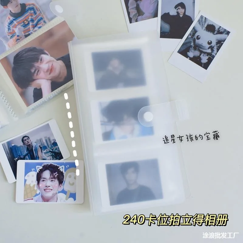 Transparent Photo Album Mini Polaroid Card Train Ticket Collection Book Jewelry Photocards Holder