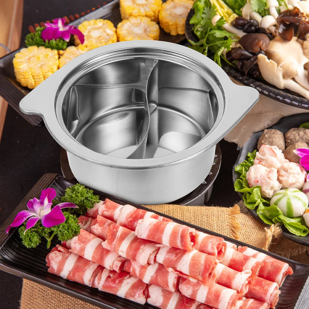 

Stainless Steel Pot Deep Soup Stainless Steel Pan Set Pan Divider Cookware for M arinduck Sauce Pot Nonstick Cooking