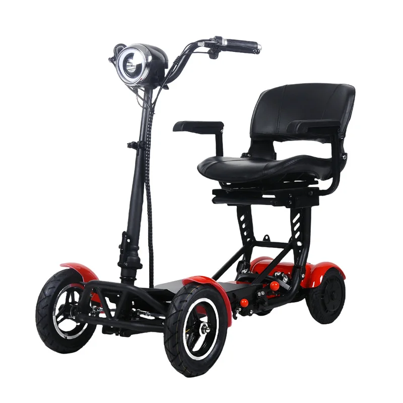 

Foldable Electric Mobility Scooter Manufacturing Lightweight Collapsible Handicapped 4 Wheel Mobility Scooter