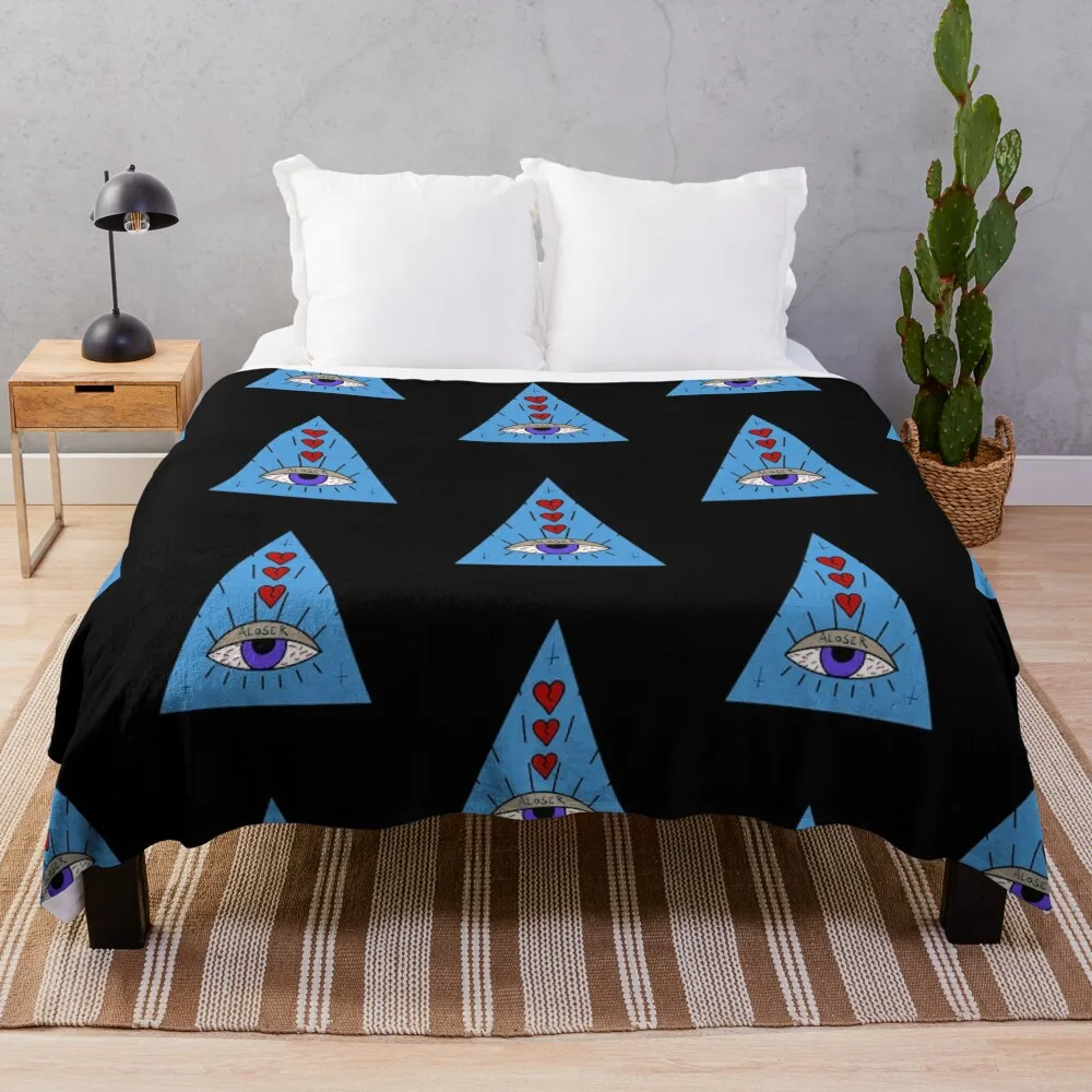 ILLUMINATI HEARTS Throw Blanket Bed covers Single Bed linens Blankets