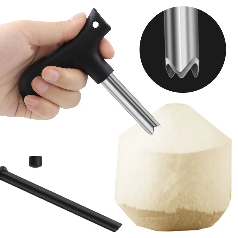 Coconut opener Stainless steel coconut shell hole green drilling and punching tool