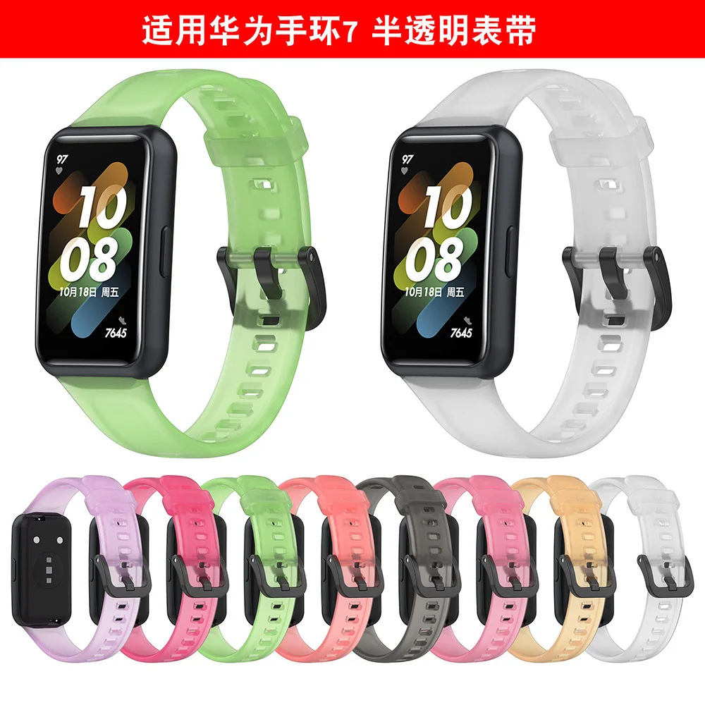 شفاف سوار المعصم من البولي يوريثان لهواوي باند 7 سوار معصمه