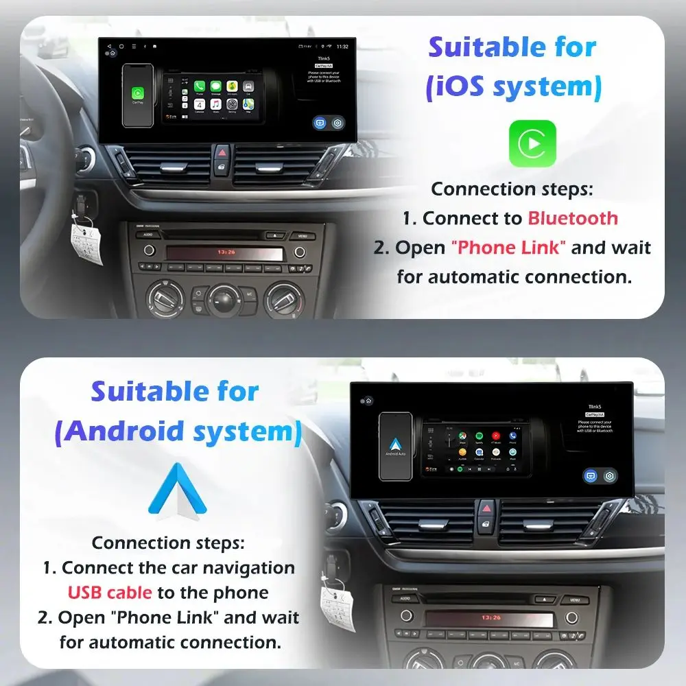 Wireless CarPlay for BMW 6 Series F06 F12 2010-2017 CIC NBT EVO System NEW Upgrade ultra-thin WIFI GPS Navigation Media Stereo
