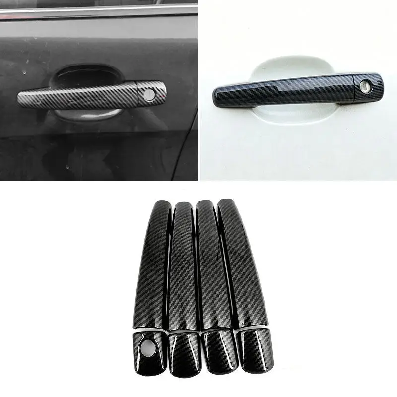 ABS Car Accessories Exterior Door Handle Pull Cover Sticker Trim For Peugeot 308 SW CC RCZ 2007 2008 2009 2010 2011 2012 2013
