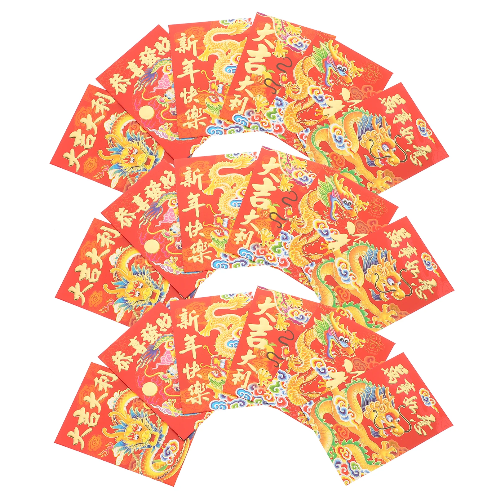 

30pcs Chinese New Year Red Envelopes Paper Festive Lucky Money Bags Decorative Envelope Packets Spring Festival Red Packets