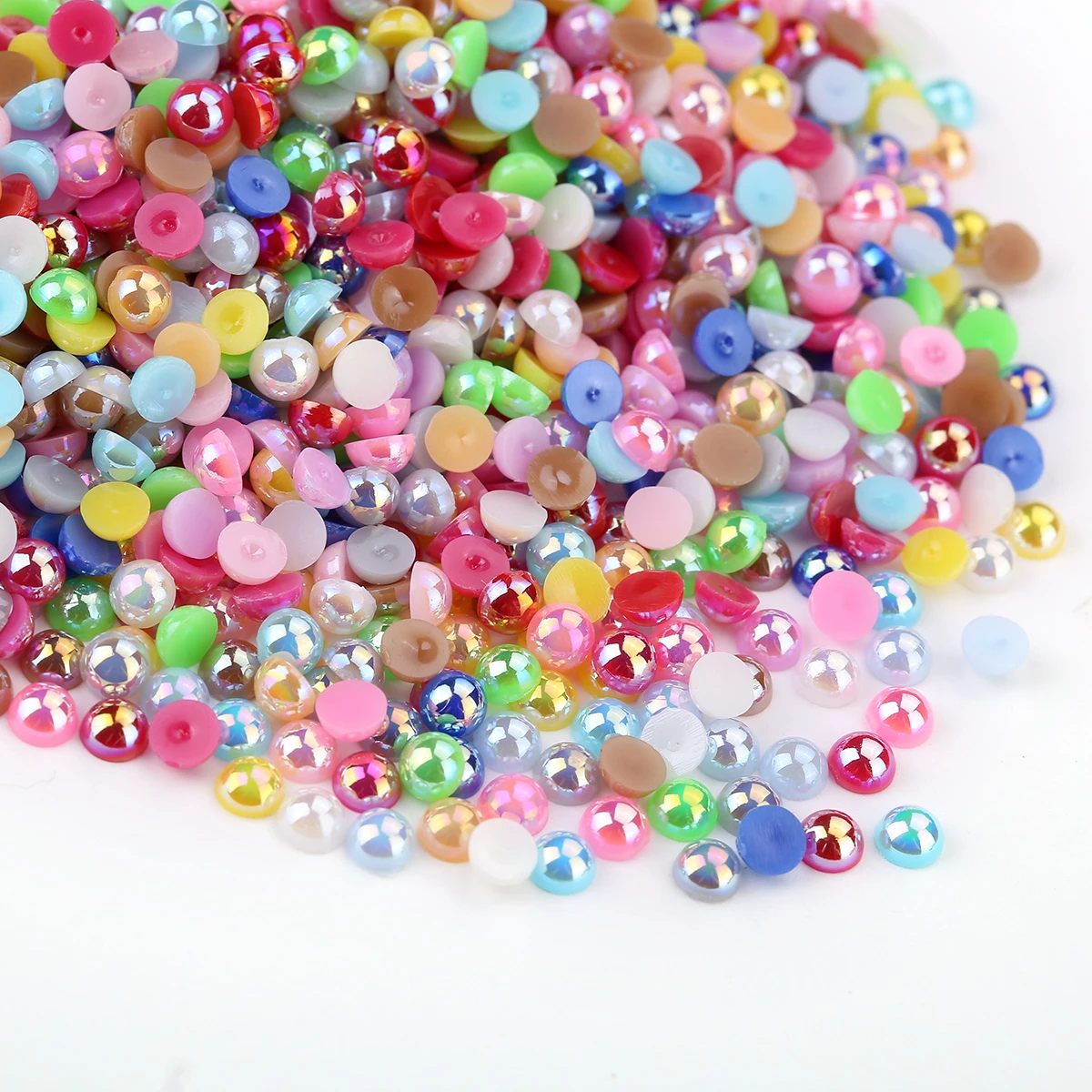 AB Color Imitation Pearls Craft Half Round Flatback Beads For DIY Nail Art Decorative 2mm 3mm 4mm 5mm 6mm 8mm 10mm