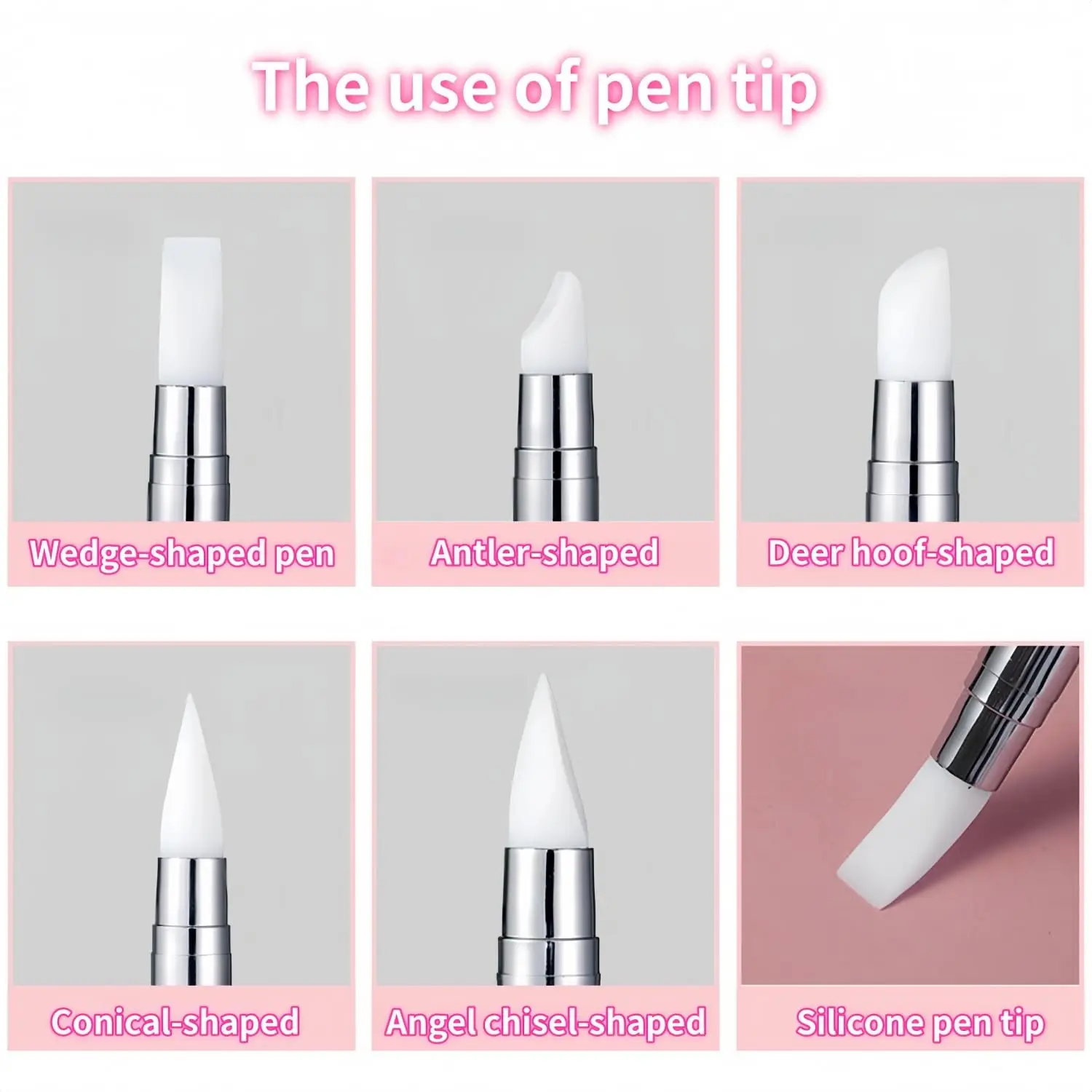 10PCS Nail Brushes Set - 5PCS Double-Ended Dotting Pens & 5PCS Sculpture Pen - Manicure Tools Kit for Rhinestone Art & Painting