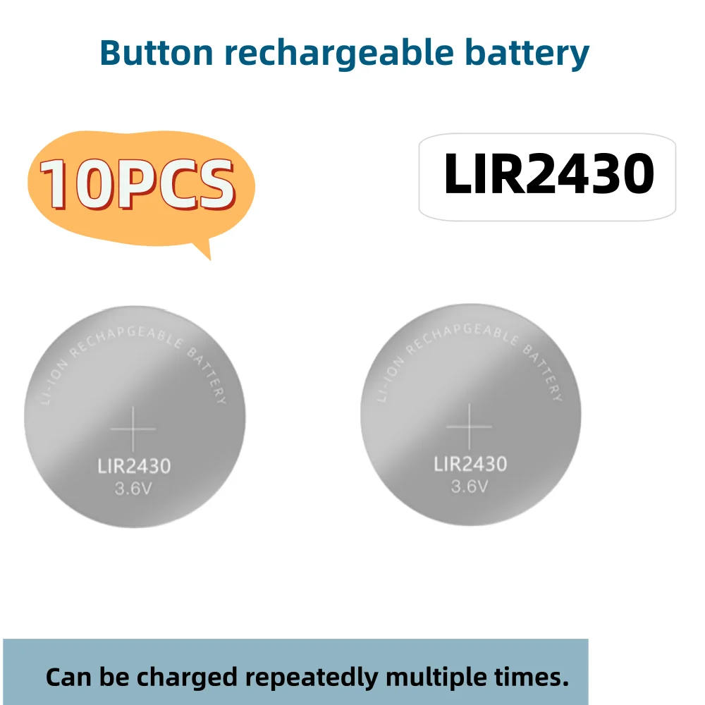 5PCS High-Quality LIR2032 LIR2025 LIR2016 LIR2430 LIR2450 Rechargeable Batteries CR2032 CR2025 CR2016 CR2430 CR2450 Watch Batter view 5