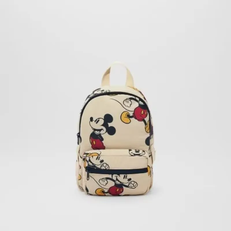 Disney 2024 New Cartoon Mickey Kindergarten borsa da scuola piccola per bambini Cute Mickey Mouse Print zaino leggero per studenti