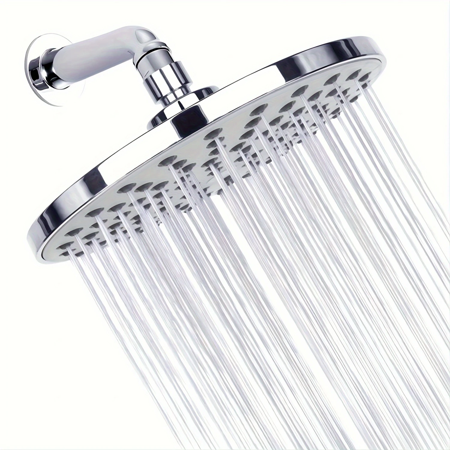 

° Adjustable 8-Inch Supercharged Rainfall Shower Head - Water-Saving, ° Rotatable With Filter, Wall-Mounted Round Top Spray