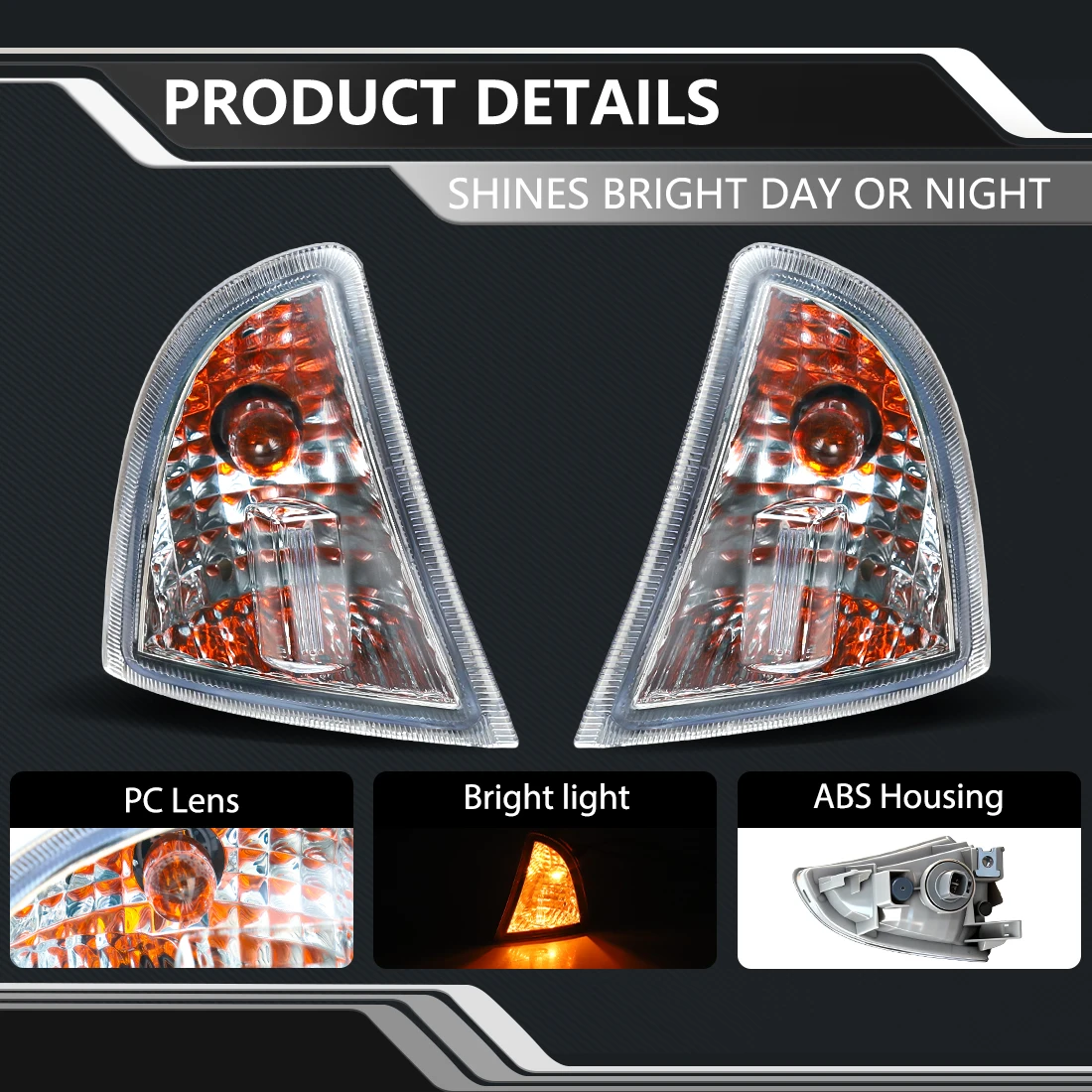 Car Front Side Corner Light For Toyota Prius C 2012-2014 1 Pair Amber Fog Lamp Turn Signal Light 8152052040 8151052040 12V - view 2