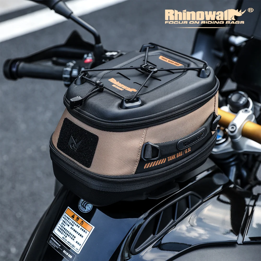 

Rhinowalk Quick Release Motorcycle Tank Bag 6.5l Waterproof Magnetic ,adapter Is For A Variety Of Motorcycles