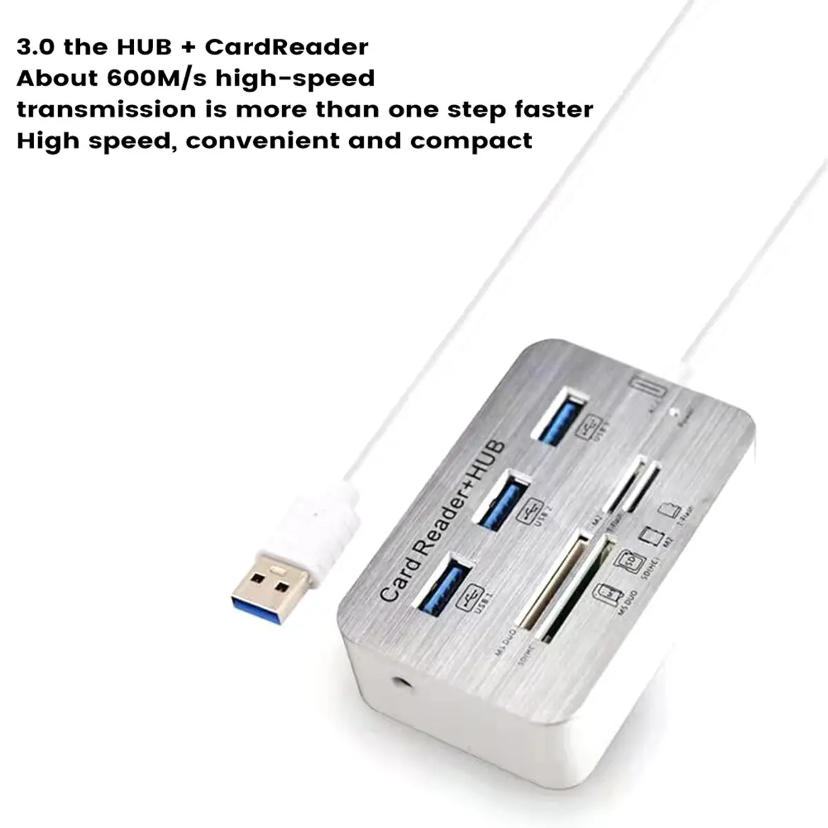 618 Mega Sale 7in One HUB+4 Ports Expander SD TF MS M2 MMC Memory Card Reader Adapter for U Disk PC Laptop Mouse Keyboard Type-C