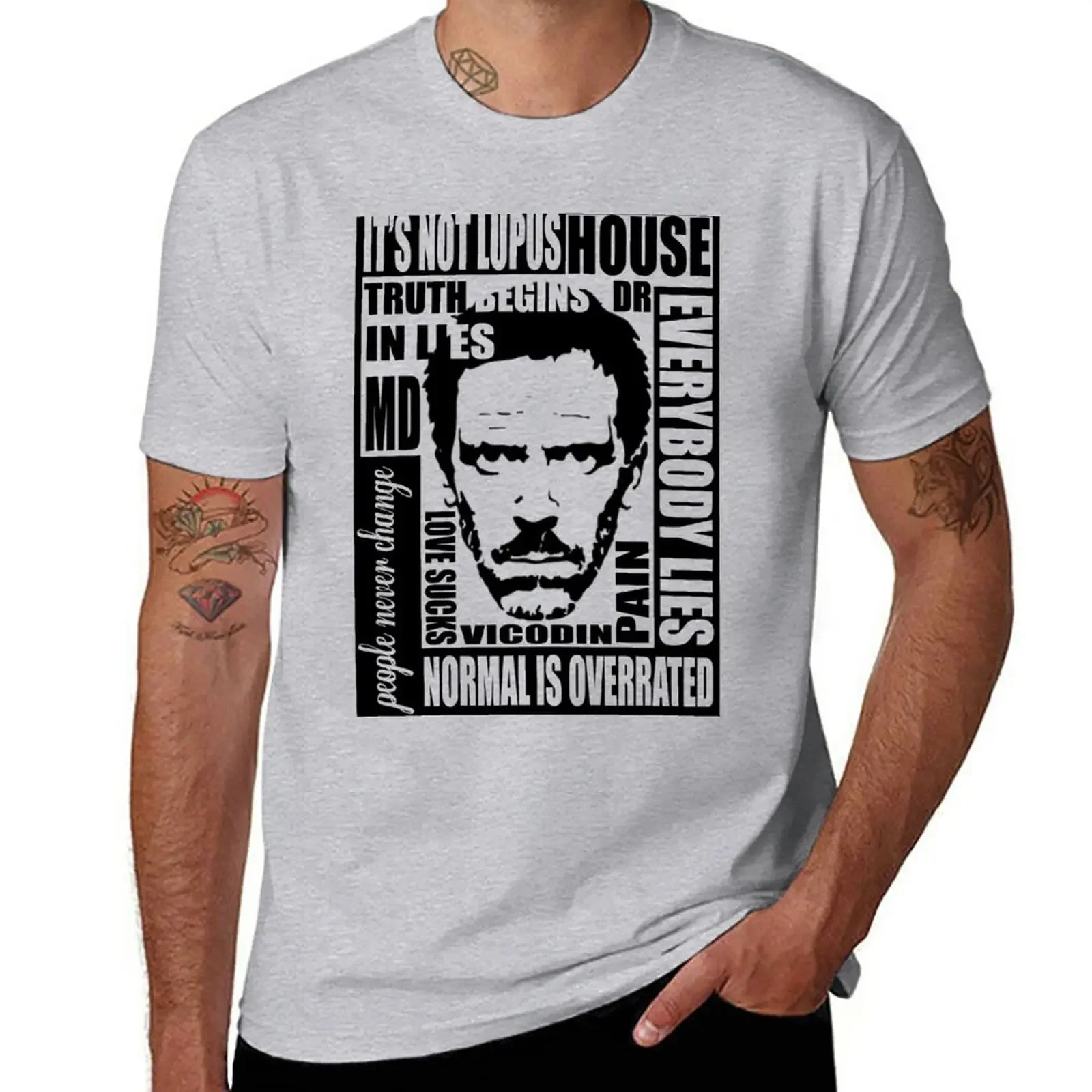 New House MD T-Shirt vintage graphic tee plus size tops cute tops shirts graphic plain white t shirts men