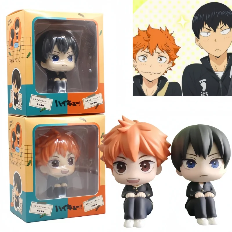 Anime Volleyball Youth Shoyo Hinata Action Figures Pvc Tobio Kageyama Toys For Children Collector Haikyu Birthday Gifts Model