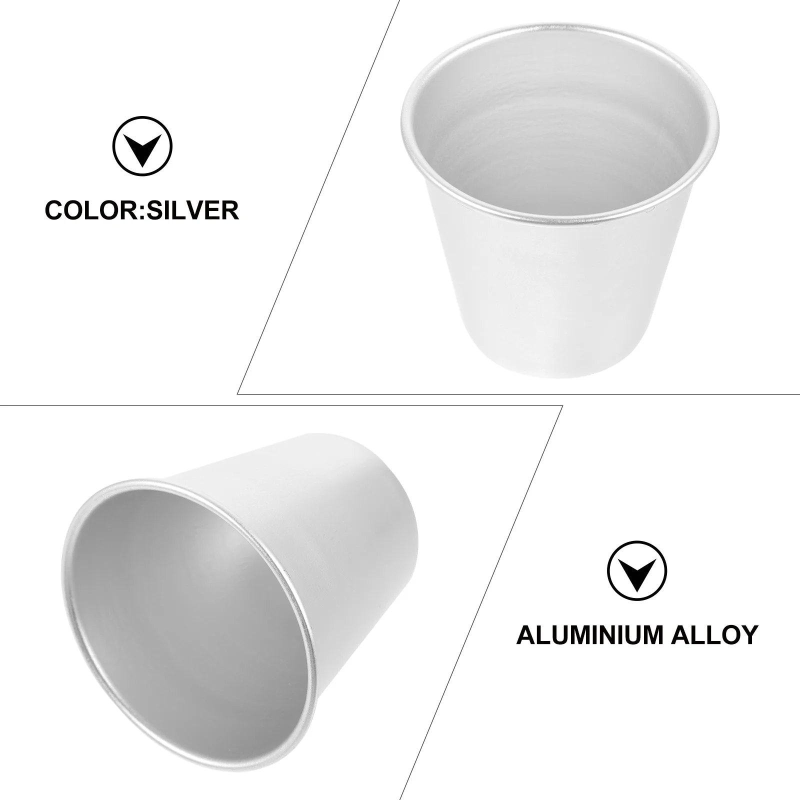 

15Pcs Aluminum Alloy Cake Molds Pudding Cups for Home Baking Mini Cakes Dessert Baking Supplies Cake Molds