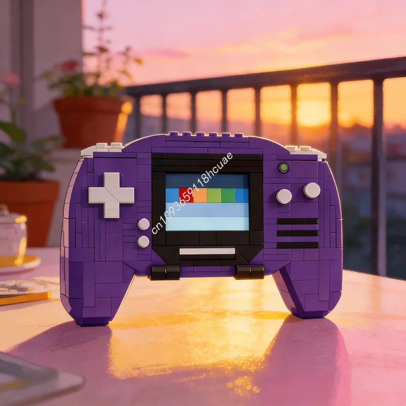 510 個 MOC 任天堂ゲームボーイアドバンスインディゴギアビデオゲームアクセサリーモデルおもちゃビルディングクリスマスギフトブロックアーキテクチャ
