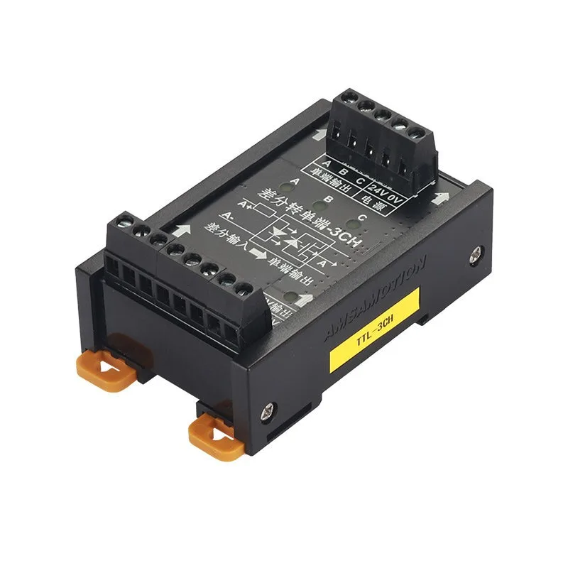 Differential to Collector Signal Converter NPN to PNP Encoder Pulse Differential 5V to Single Ended 24V Module